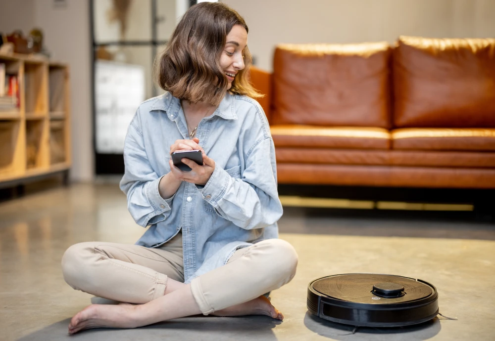 robot vacuum cleaner with mop self-empty base